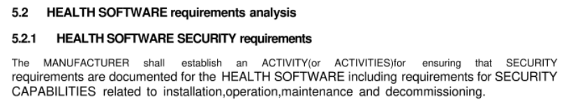 제조자는 보안 요구사항 문서화