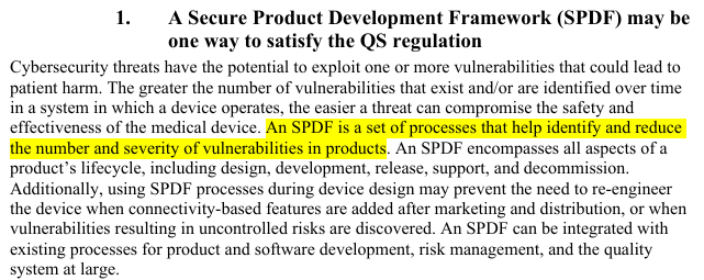 FDA 의료기기 사이버 보안 요구사항